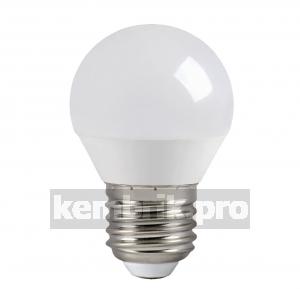 Лампа светодиодная LED 5вт E27 белый матовый шар ECO