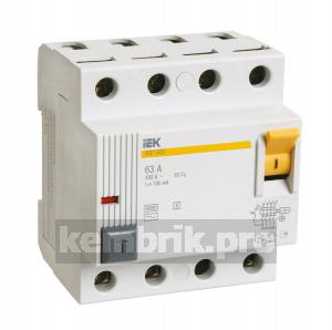 Выключатель дифференциального тока (УЗО) ВД1-63S 4Р 40А 100мА(Электромеханическое)