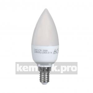Лампа светодиодная LED Свеча 7Вт Е14 230v 3000K 540Лм
