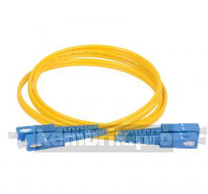 Шнур оптический коммутационный соединительный (патч-корд) для одномодового кабеля (SM) 9/125 (OS2) SC/UPC-SC/UPC двойного исполнения (Duplex) LSZH 2м