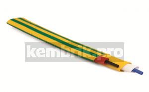 Трубка негорючая термоусаживаемая 19.1/9.5мм в рулоне желто-зеленый