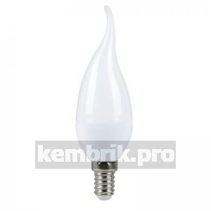 Лампа светодиодная LED 5вт E14 теплый матовая свеча на ветру