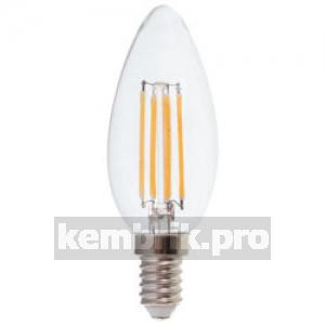 Лампа светодиодная LED 5вт Е14 белый свеча FILAMENT